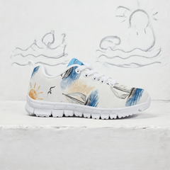 Boys’ Santorini Travel Sneakers with nautical design and breathable mesh for active adventures.